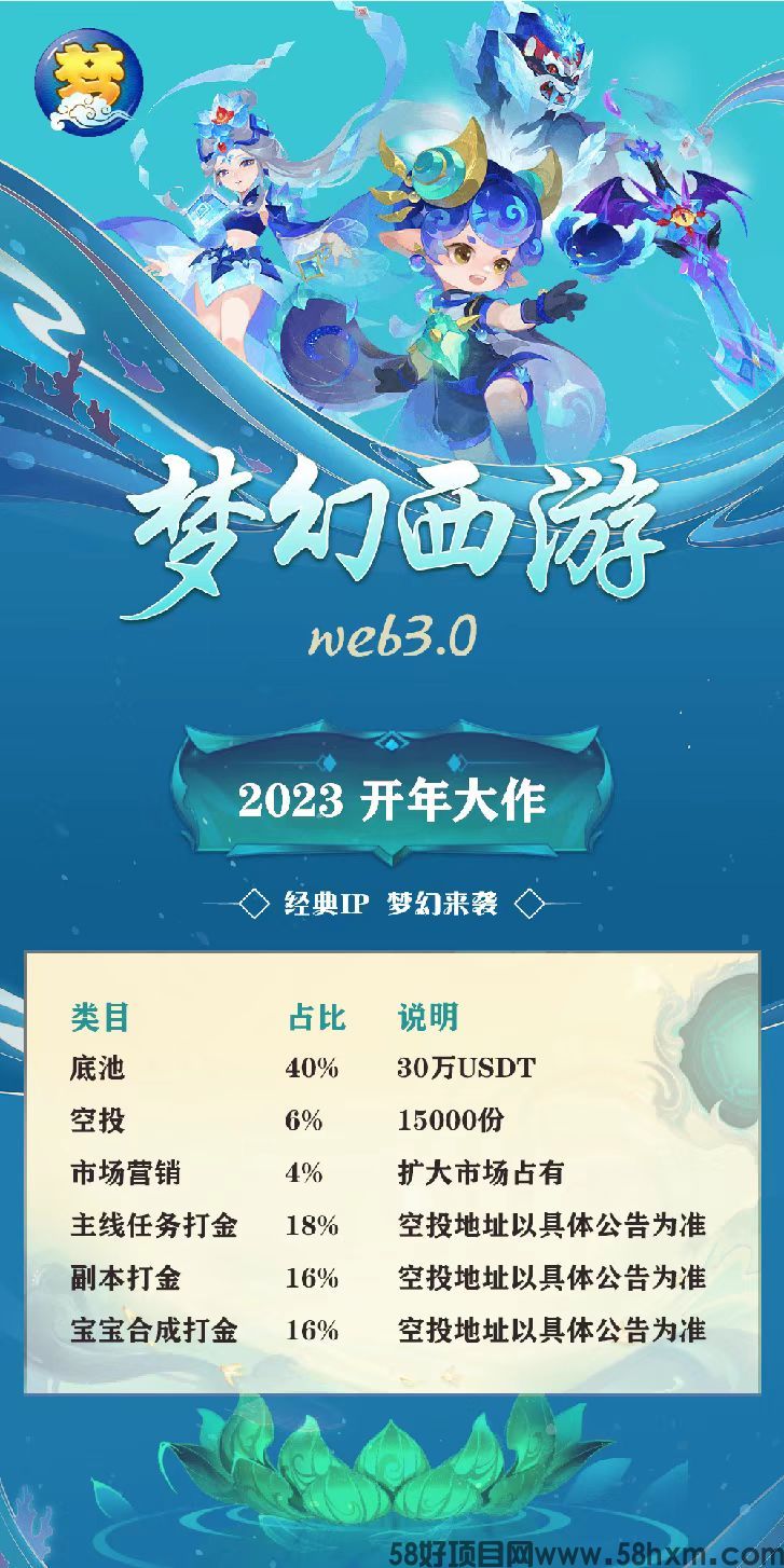 【Web3.0梦幻西游】斥打造最强链游！2023开年最强空投！参与直接零撸重磅福利！