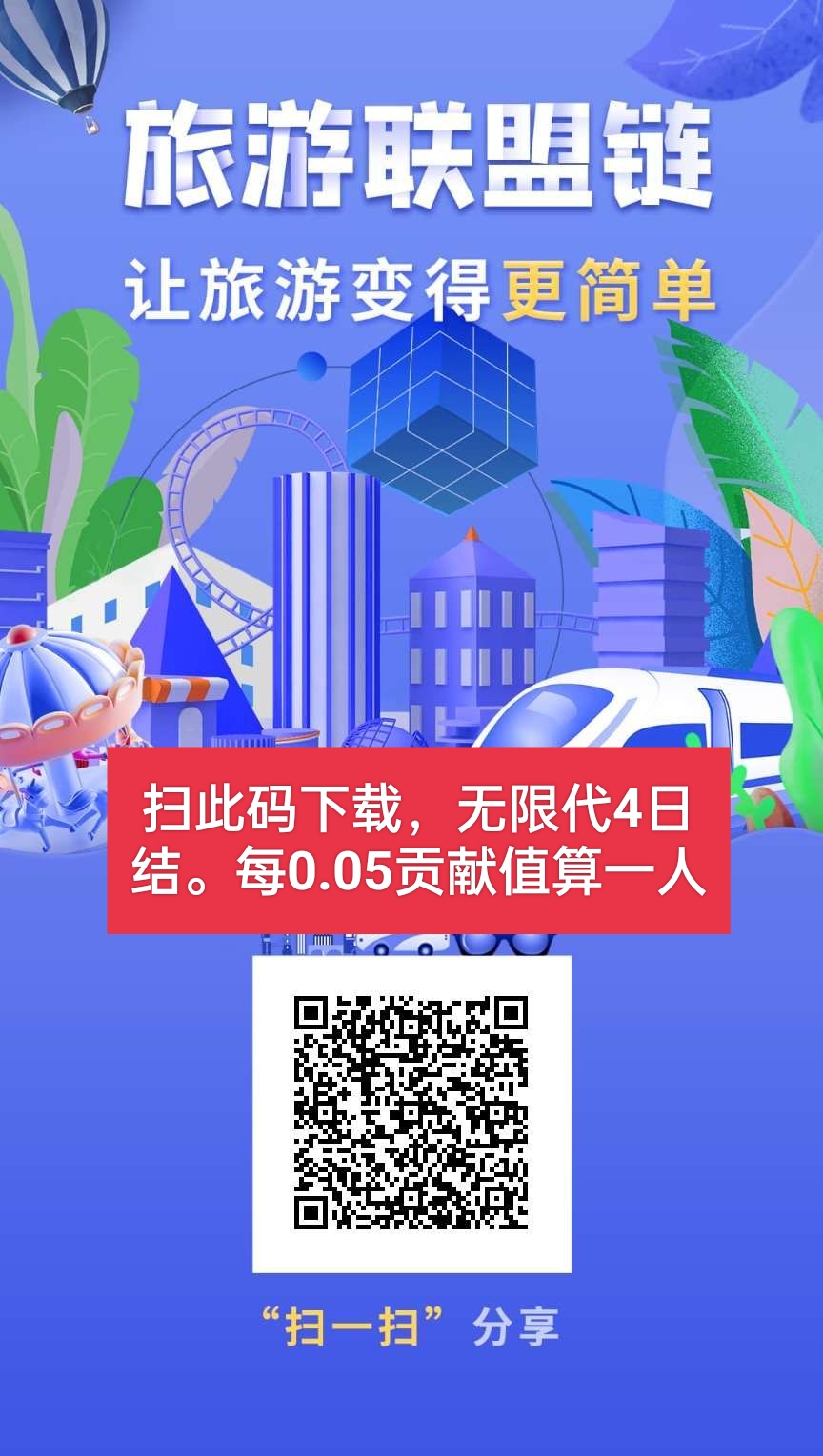 【旅游联盟链】无线代4日结