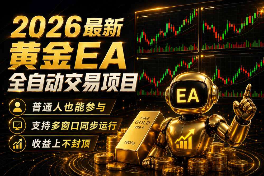 最新黄金EA量化赛道，全程自动执行，多窗口操作直接放大结果
